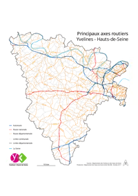 Carte des principaux axes routiers